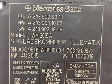 Блок беспроводной зарядки MERCEDES-BENZ E-класс W213/S213/C238/A238 (2016 - 2021) — Разборка Мерседес