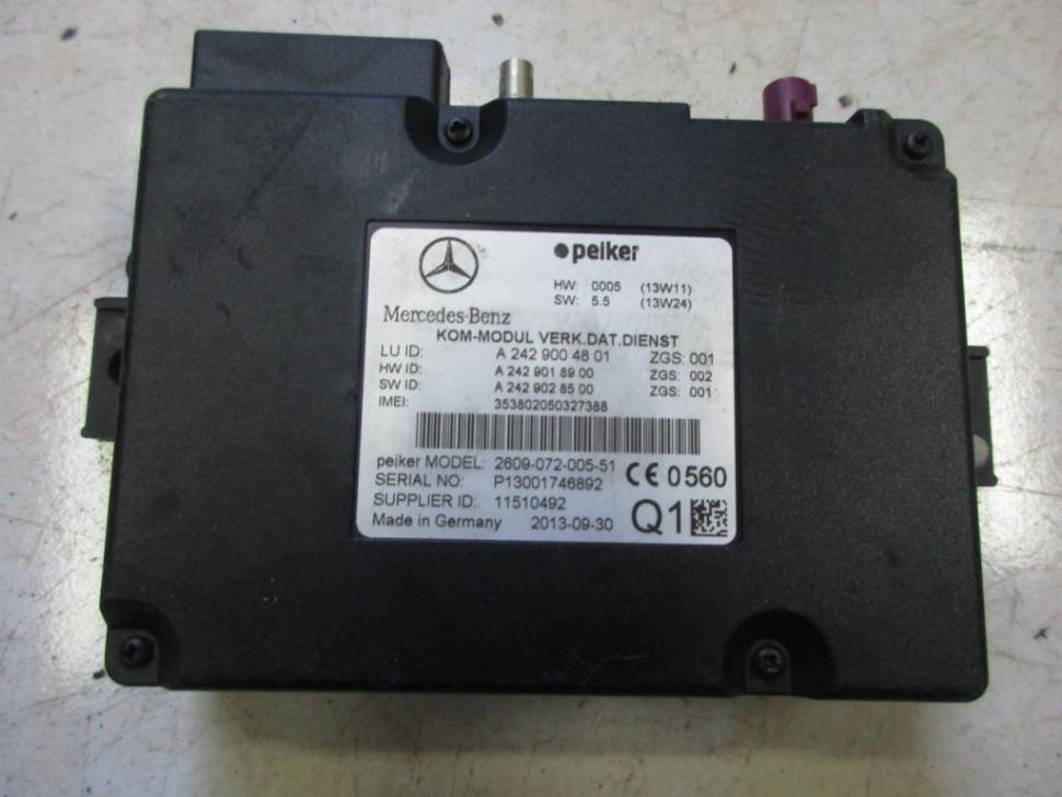 Блок телематики MERCEDES-BENZ E-класс W212/S212/C207/A207 рестайлинг (2013 - 2016) фото 1 — Разборка Мерседес