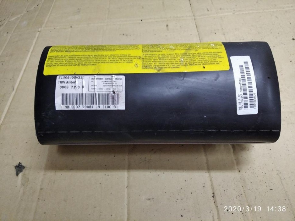 Подушка безопасности пасажирская MERCEDES-BENZ E-класс W210/S210 рестайлинг (1999 - 2003) фото 1 — Разборка Мерседес