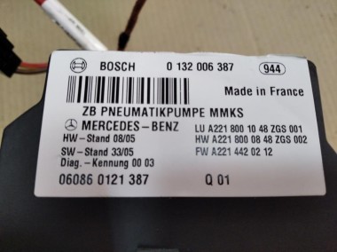 Компрессор сидений MERCEDES-BENZ S-класс W221 (2005 - 2009) — Разборка Мерседес