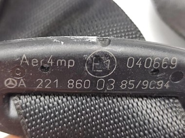 Ремень безопасности задний левый MERCEDES-BENZ S-класс W221 рестайлинг (2009 - 2013) — Разборка Мерседес