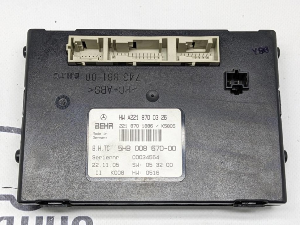Блок климата MERCEDES-BENZ S-класс W221 (2005 - 2009) фото 1 — Разборка Мерседес