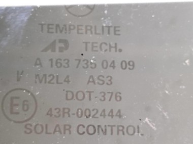 Стекло заднее правое MERCEDES-BENZ M-класс W163 рестайлинг (2001 - 2005) — Разборка Мерседес