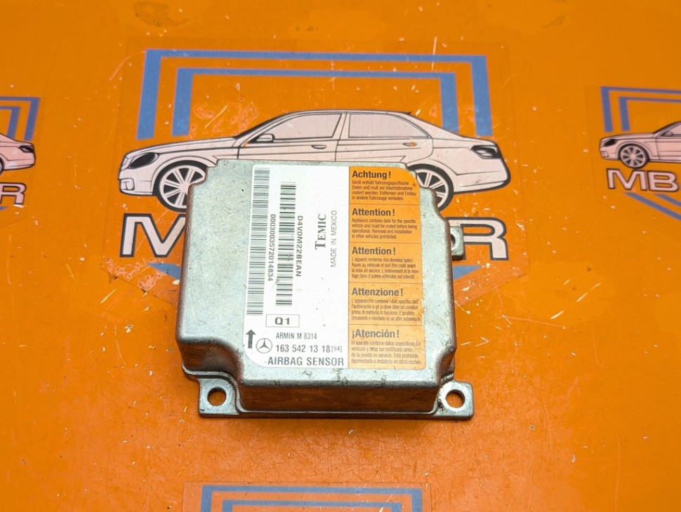 Блок AIRBAG MERCEDES-BENZ M-класс W163 (1997 - 2001) фото 1 &mdash; Разборка Мерседес