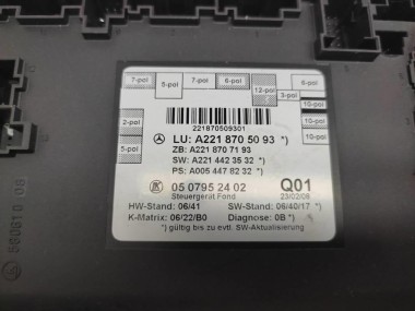 Блок двери MERCEDES-BENZ S-класс W221 (2005 - 2009) — Разборка Мерседес