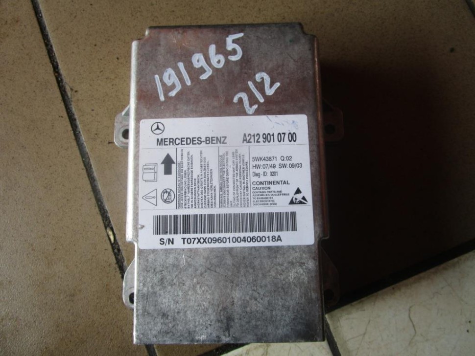 Блок AIRBAG MERCEDES-BENZ E-class w212 фото 1 — Разборка Мерседес