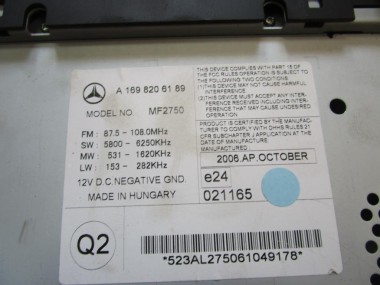 Команд MERCEDES-BENZ A-класс W169 (2004 - 2008) — Разборка Мерседес