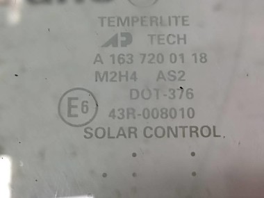 Стекло переднее левое MERCEDES-BENZ M-класс W163 (1997 - 2001) — Разборка Мерседес