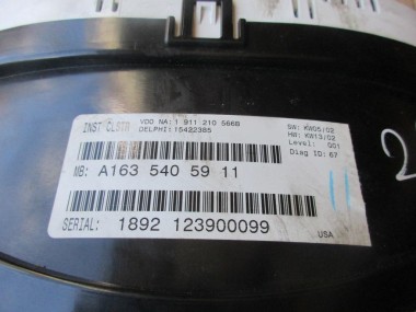 Щиток приборов MERCEDES-BENZ M-класс W163 рестайлинг (2001 - 2005) — Разборка Мерседес