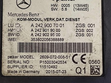 Блок телематики MERCEDES-BENZ C-класс W205/S205/C205/A205 (2014 - 2018) — Разборка Мерседес